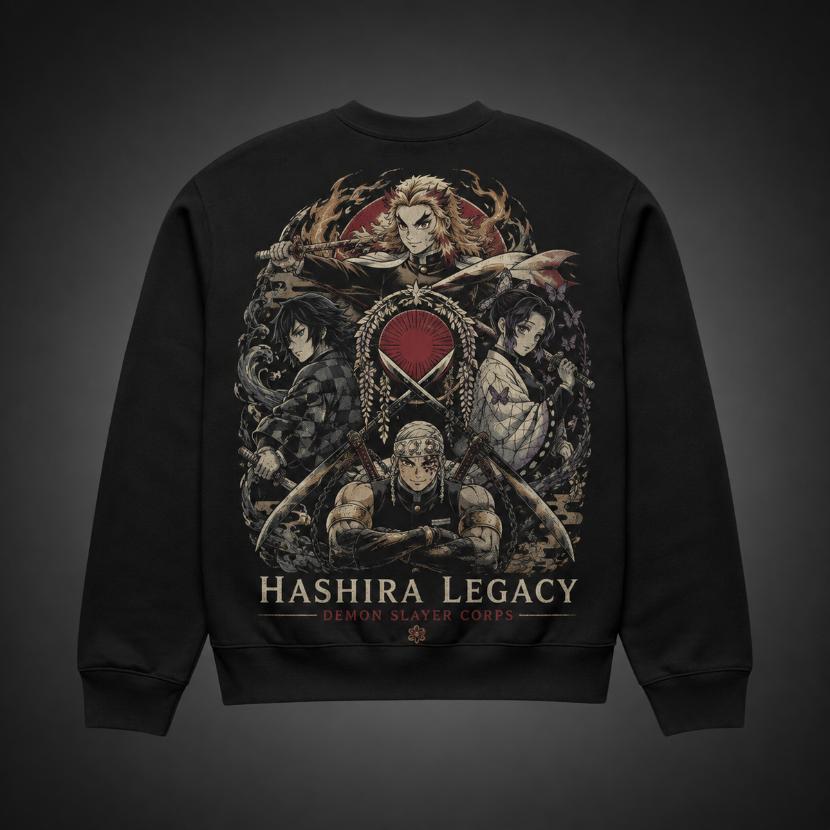 Kyojuro Rengoku, Giyu Tomioka, Shinobu Kocho, Tengen Uzui Demon Slayer Anime Sweatshirt - Corps Assembly