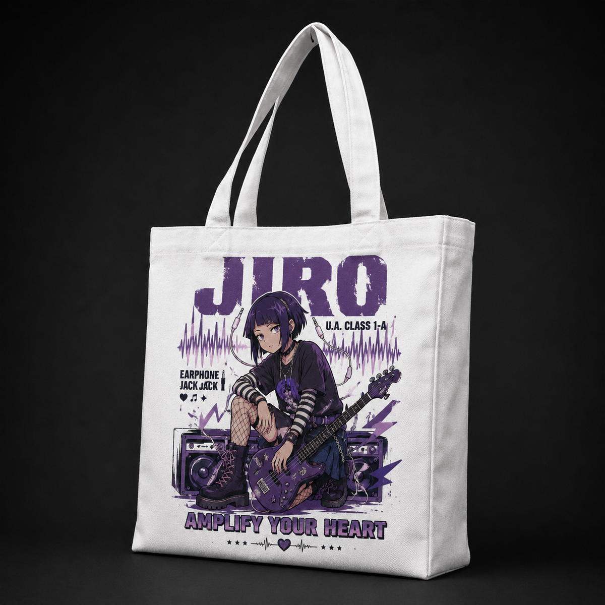 Kyoka Jiro My Hero Academia Anime Canvas Tote Bag - Amplify Your Heart
