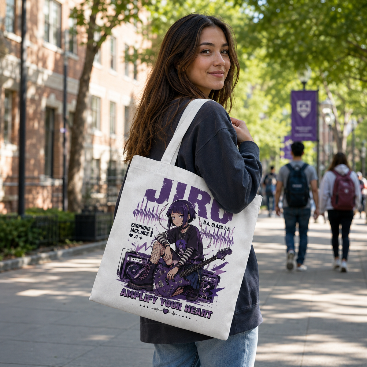 Kyoka Jiro My Hero Academia Anime Canvas Tote Bag - Amplify Your Heart