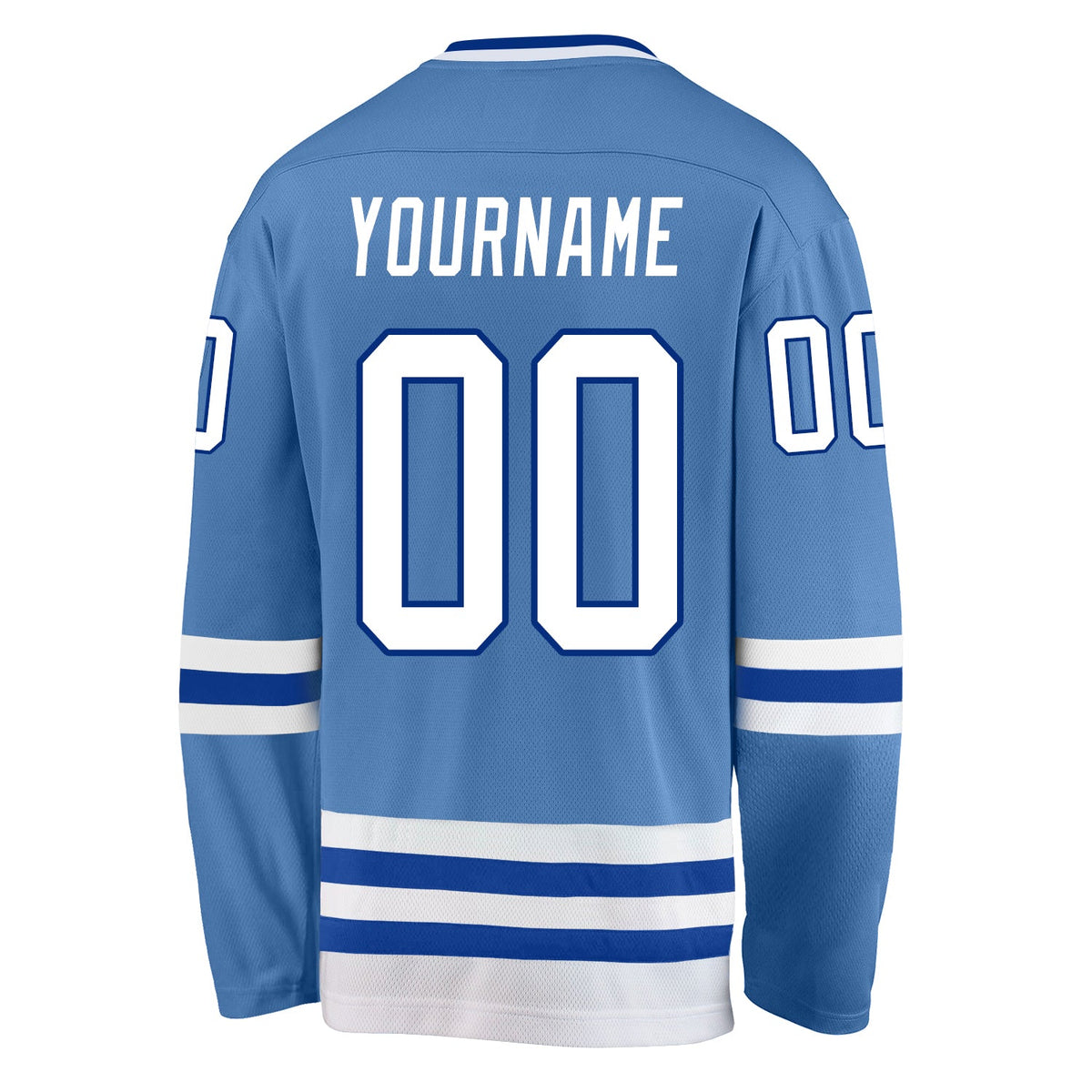 Custom Hockey Jersey - Light Blue White-Royal