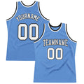 Custom Basketball Jersey - Light Blue White-Black Throwback