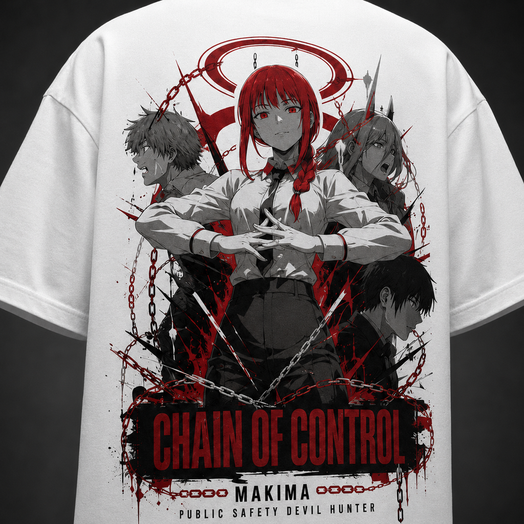 Makima Chainsaw Man Anime Graphic Tee - Chain Of Control