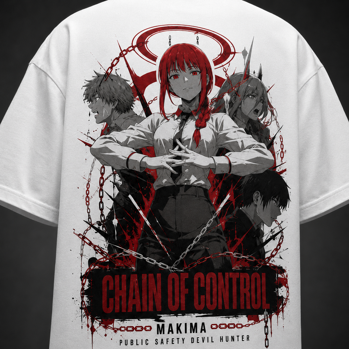 Makima Chainsaw Man Anime Graphic Tee - Chain Of Control