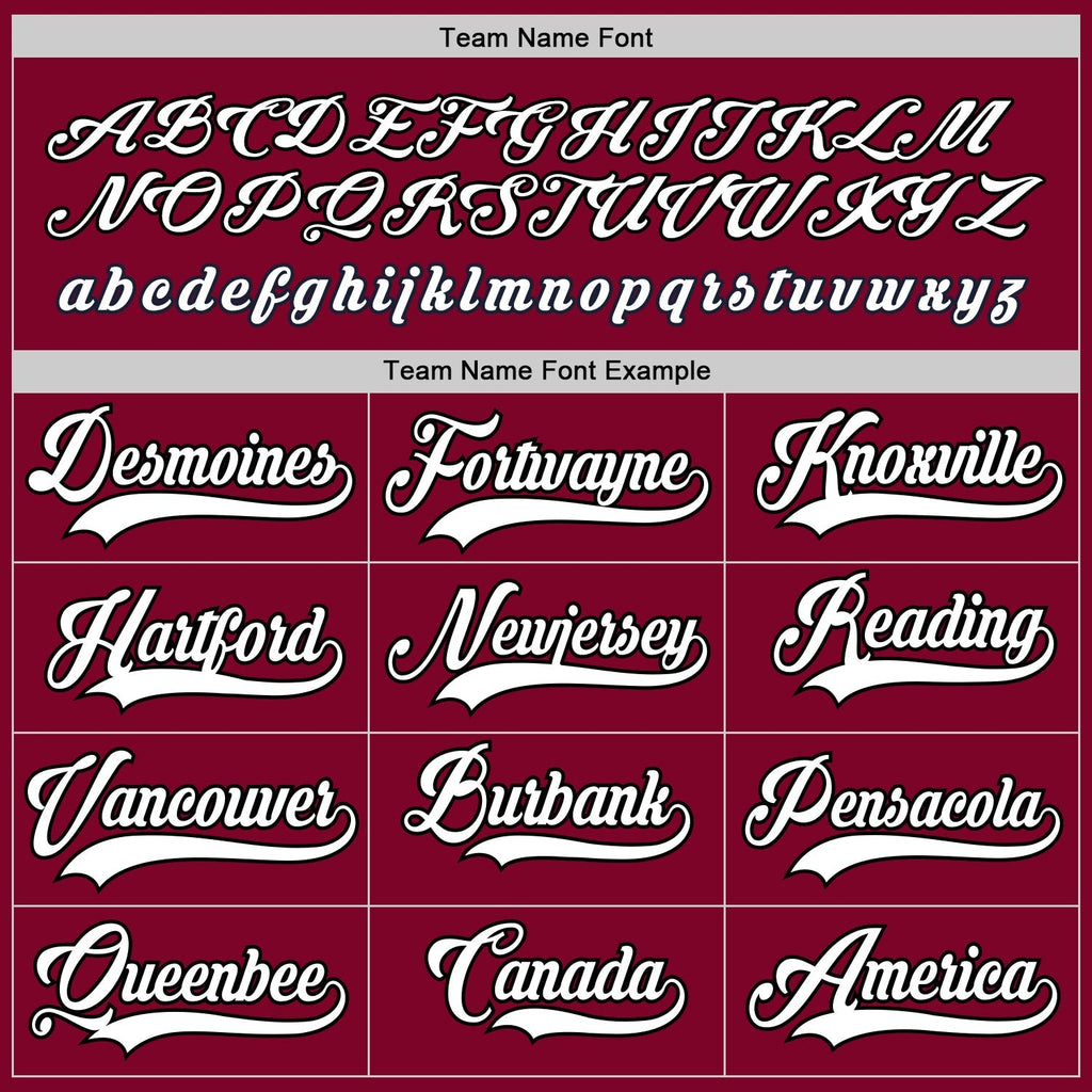 Custom Hockey Jersey - Maroon White-Black - Style Maroon0026