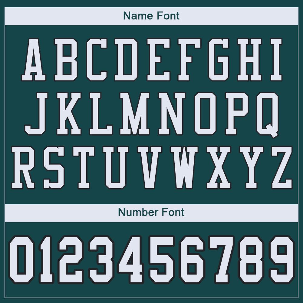 Custom Football Jersey - Midnight Green White-Black Mesh