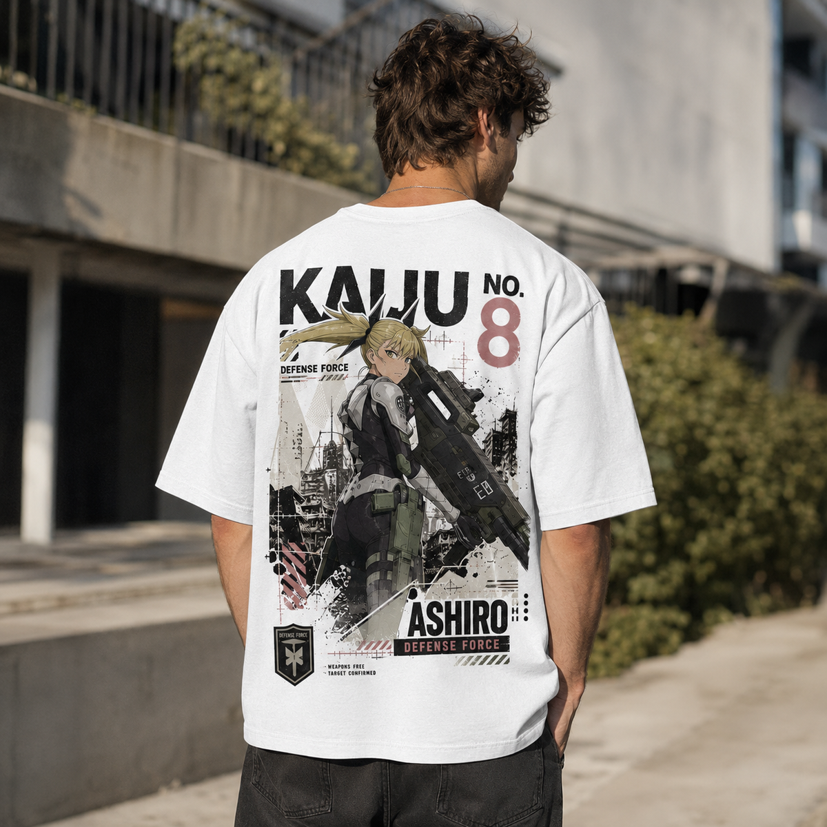 Mina Ashiro Kaiju No. 8 Anime Graphic Tee - Ashiro Weapons Free