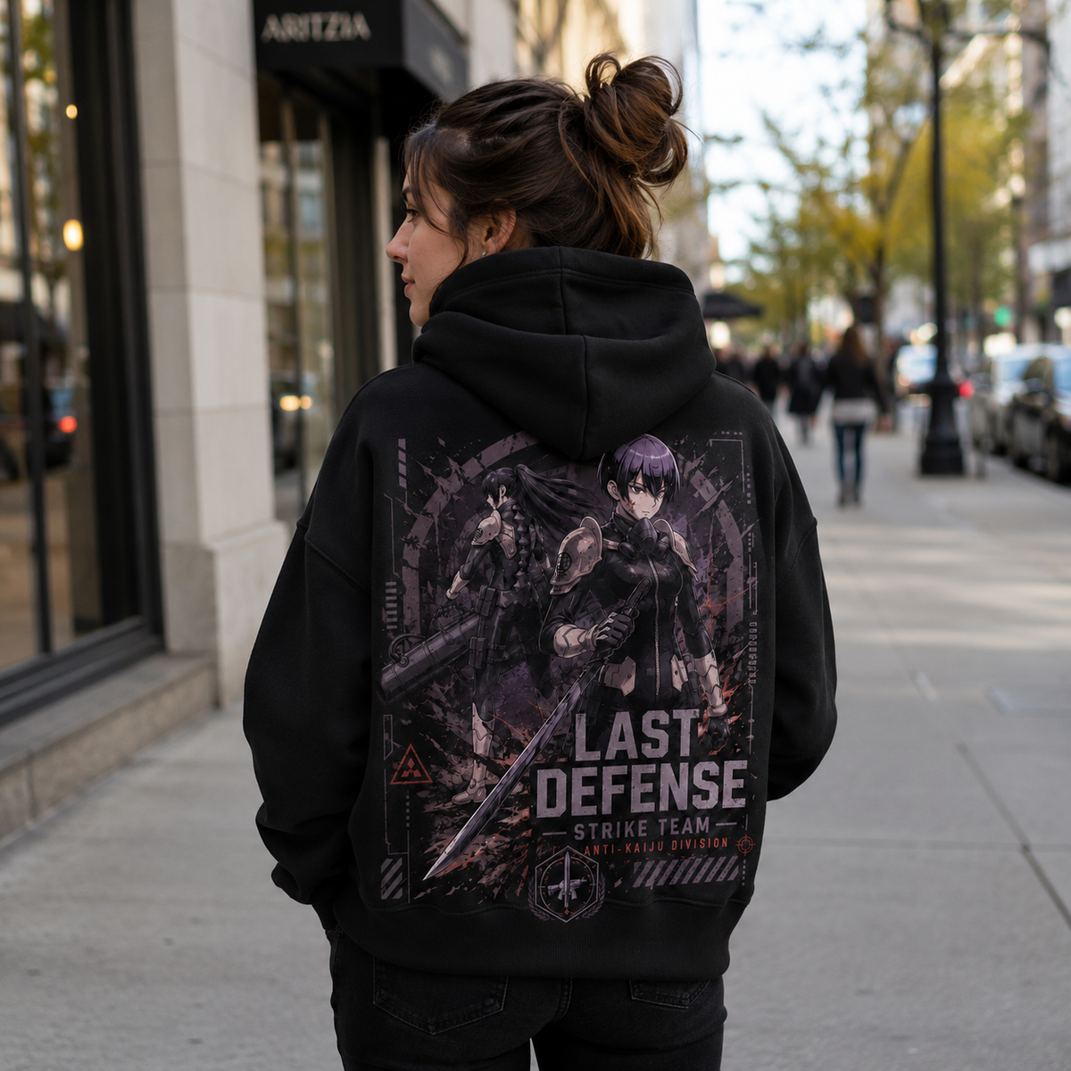 Mina Ashiro & Reno Ichikawa Kaiju No. 8 Anime Hoodie - Last Defense