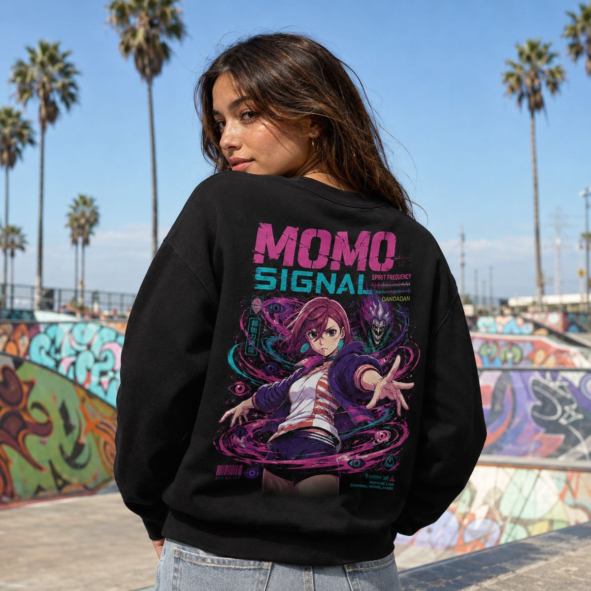 Momo Ayase Dandadan Anime Sweatshirt - Momo Signal