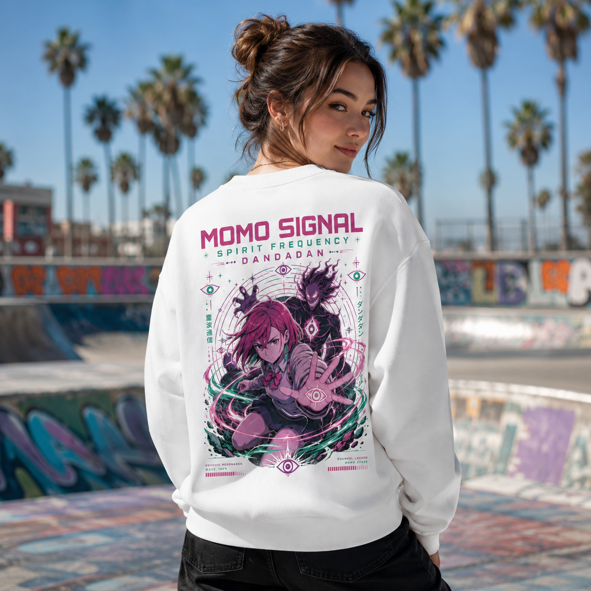 Momo Ayase Dandadan Anime Sweatshirt - Spirit Frequency