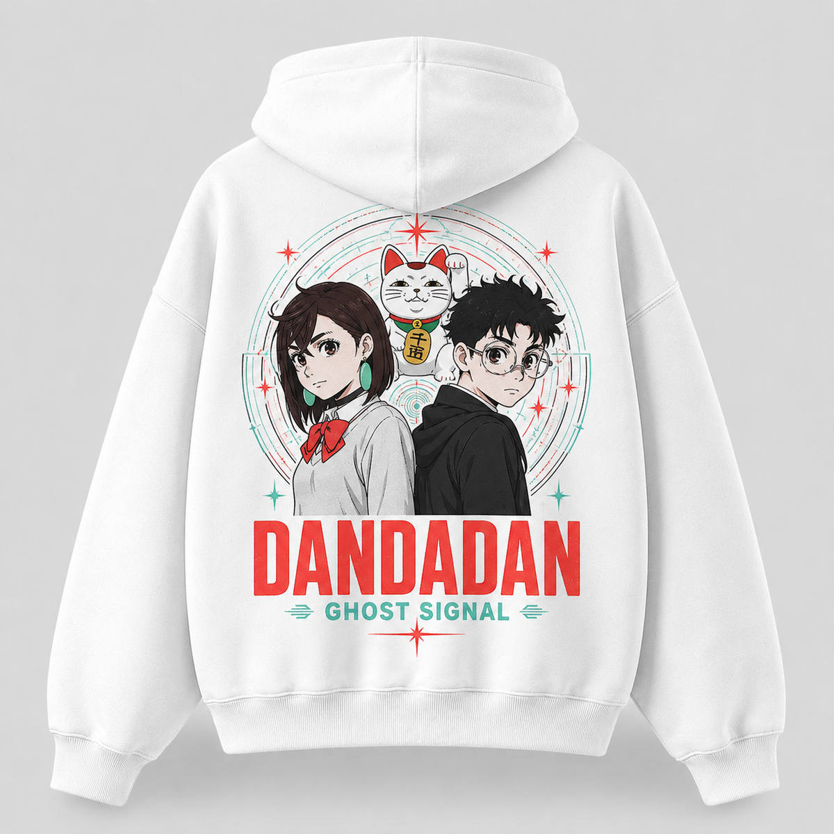 Momo Ayase & Ken Takakura Dandadan Anime Hoodie - Ghost Signal
