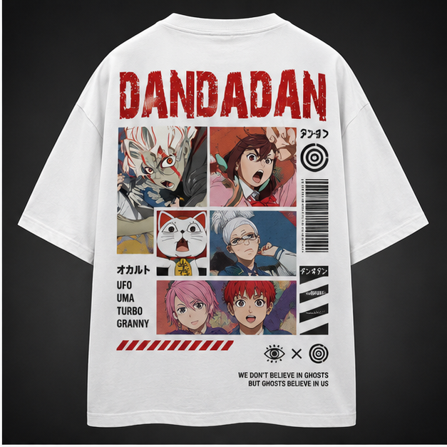 Momo Ayase & Ken Takakura Dandadan Anime Graphic Tee - Momo And Okarun