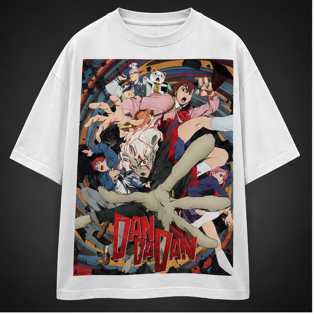 Momo Ayase & Ken Takakura Dandadan Anime Graphic Tee - Momo And Okarun