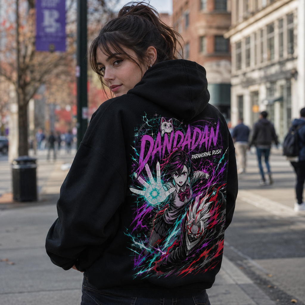 Momo Ayase & Ken Takakura Dandadan Anime Hoodie - Paranormal Rush