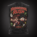 Momo Ayase & Ken Takakura Dandadan Anime Tank Top - Paranormal Rush Acid Wash Vest