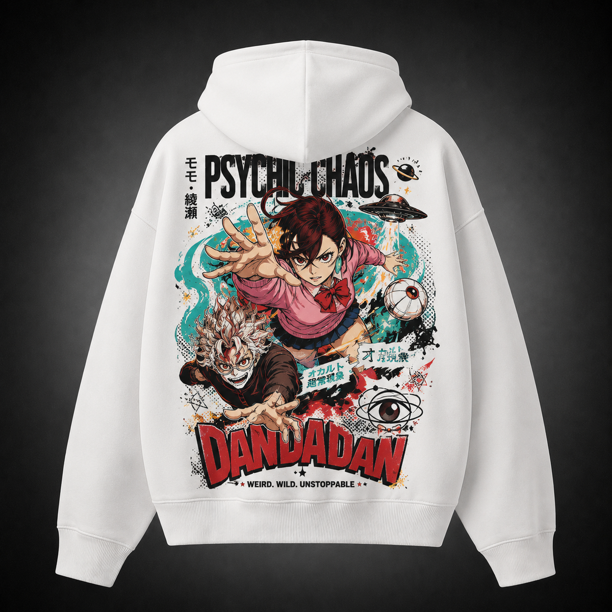 Momo Ayase & Ken Takakura Dandadan Anime Hoodie - Psychic Chaos