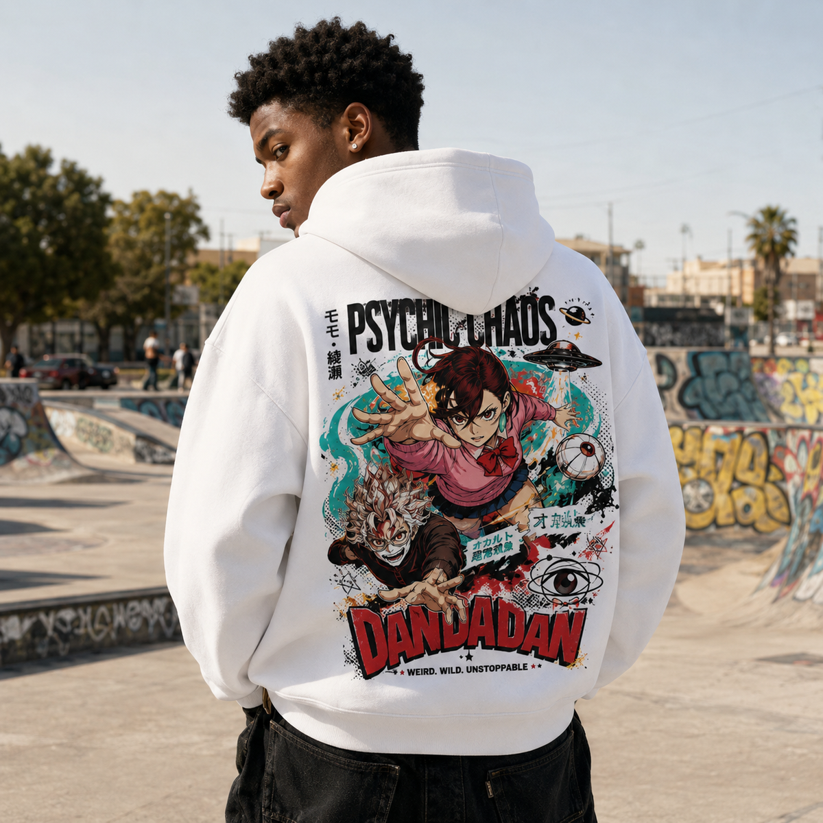 Momo Ayase & Ken Takakura Dandadan Anime Hoodie - Psychic Chaos