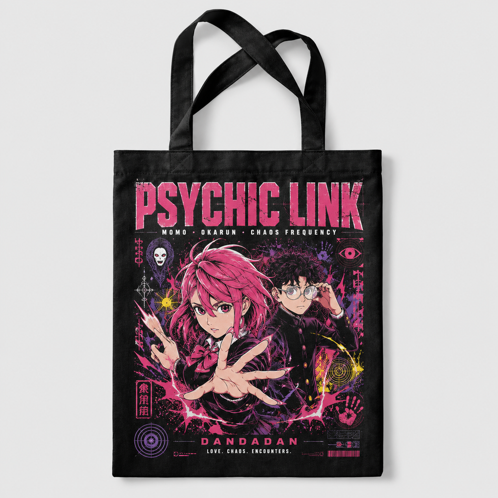 Momo Ayase & Ken Takakura Dandadan Anime Canvas Tote Bag - Psychic Link
