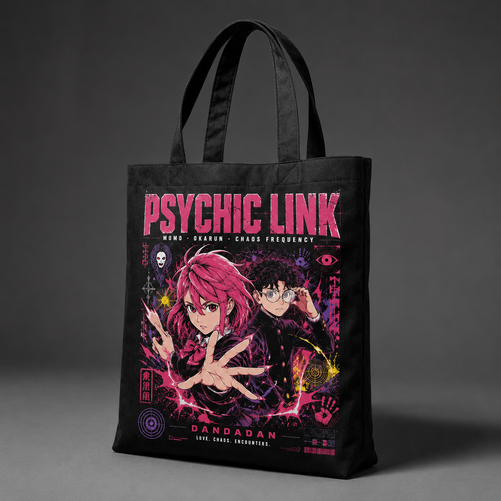 Momo Ayase & Ken Takakura Dandadan Anime Canvas Tote Bag - Psychic Link