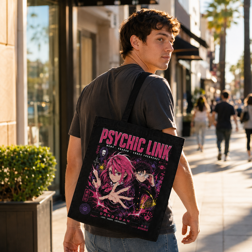 Momo Ayase & Ken Takakura Dandadan Anime Canvas Tote Bag - Psychic Link