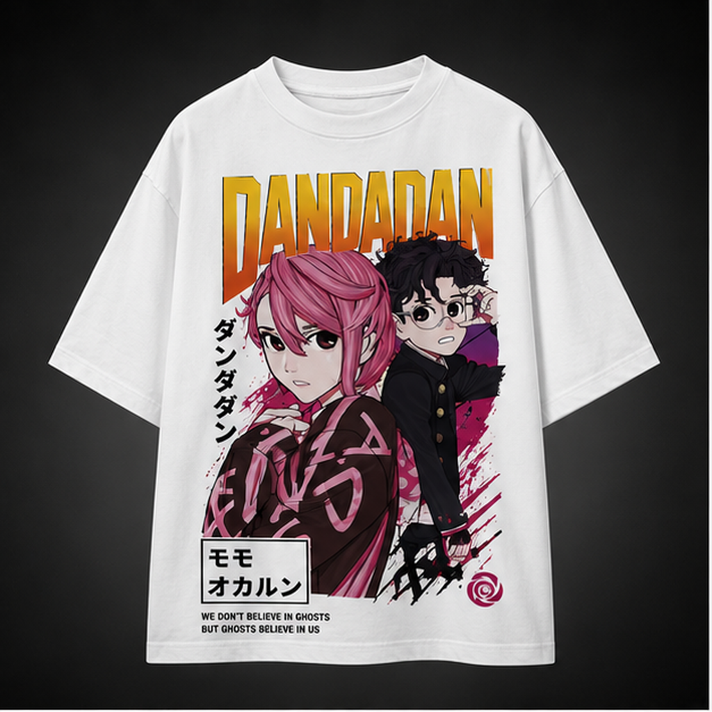 Momo Ayase & Ken Takakura Dandadan Anime Graphic Tee - See The Strange