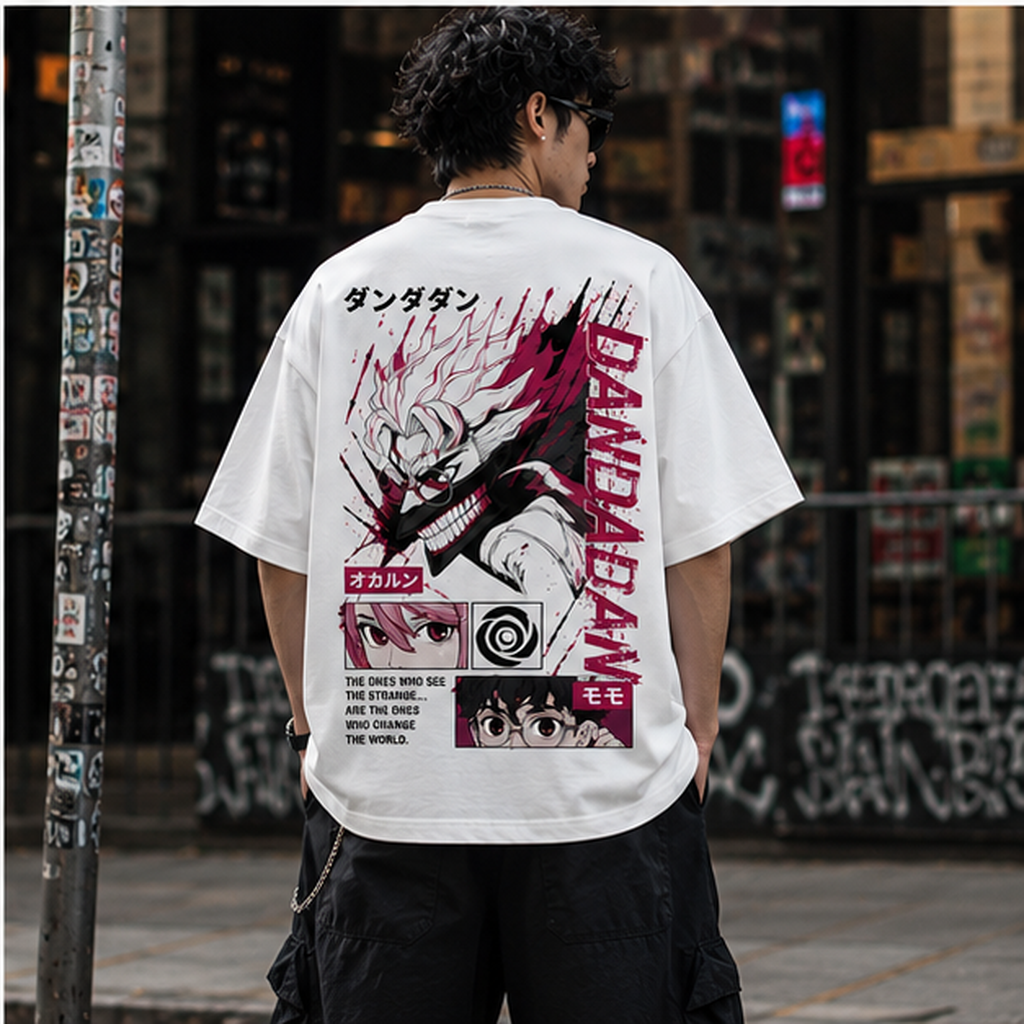 Momo Ayase & Ken Takakura Dandadan Anime Graphic Tee - See The Strange