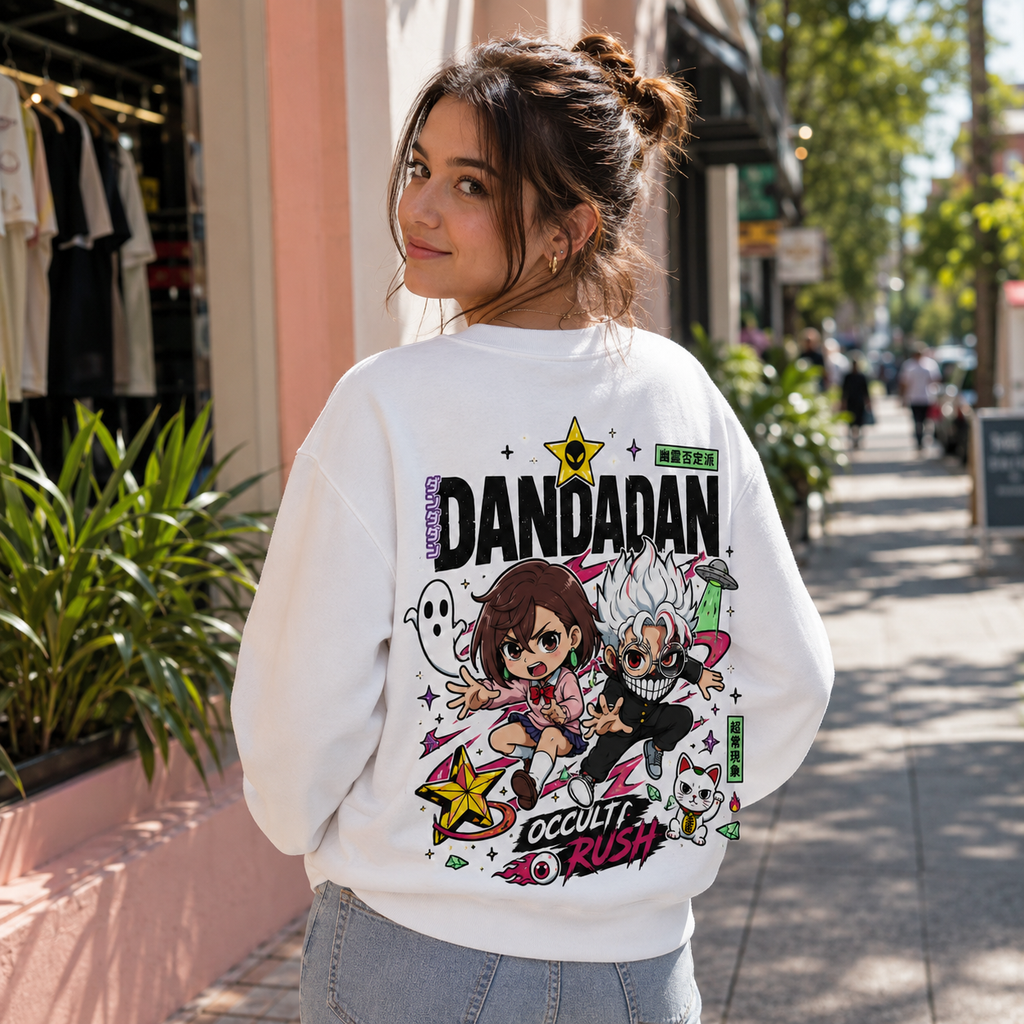 Momo Ayase & Okarun Dandadan Anime Sweatshirt - Occult Rush
