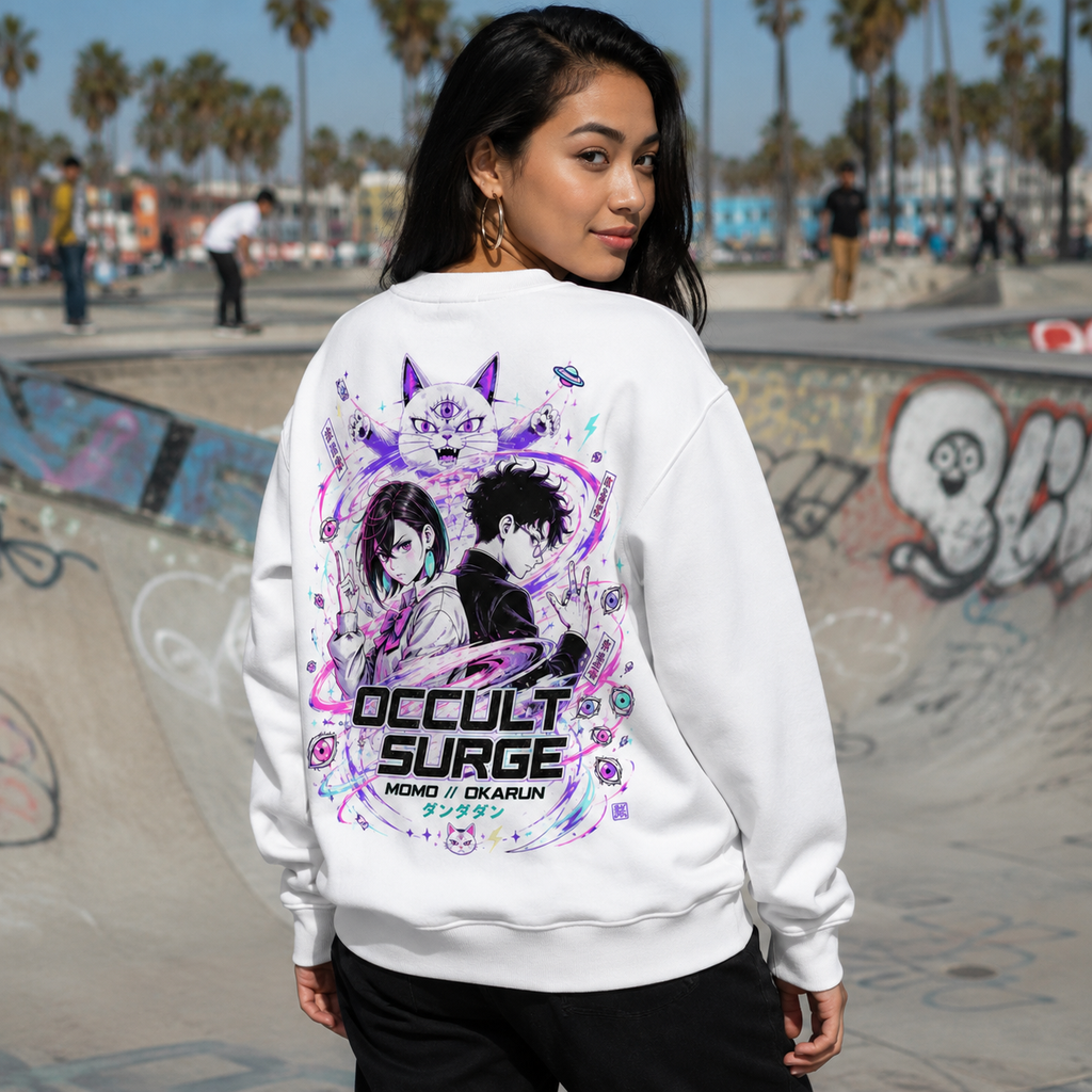 Momo Ayase & Okarun Dandadan Anime Sweatshirt - Occult Surge