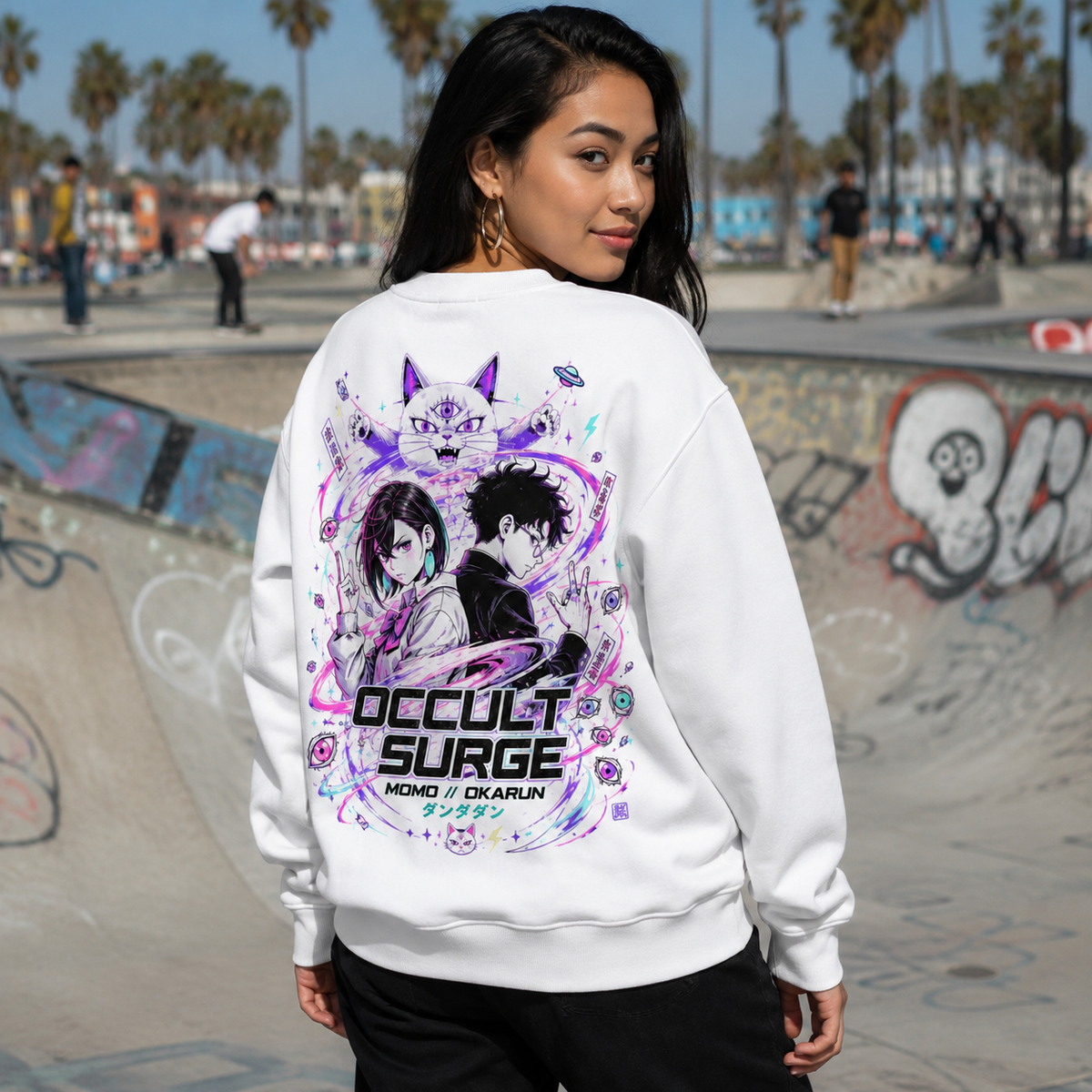 Momo Ayase & Okarun Dandadan Anime Sweatshirt - Occult Surge
