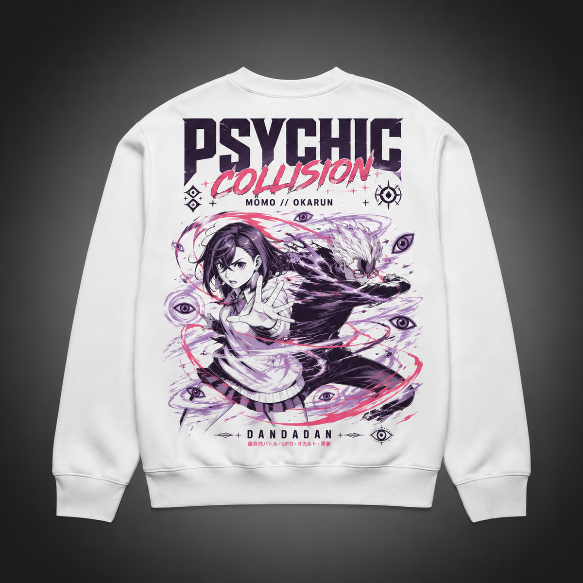 Momo Ayase & Okarun Dandadan Anime Sweatshirt - Psychic Collision