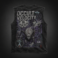 Momo Ayase & Turbo Granny Dandadan Anime Tank Top - Occult Velocity Acid Wash Vest