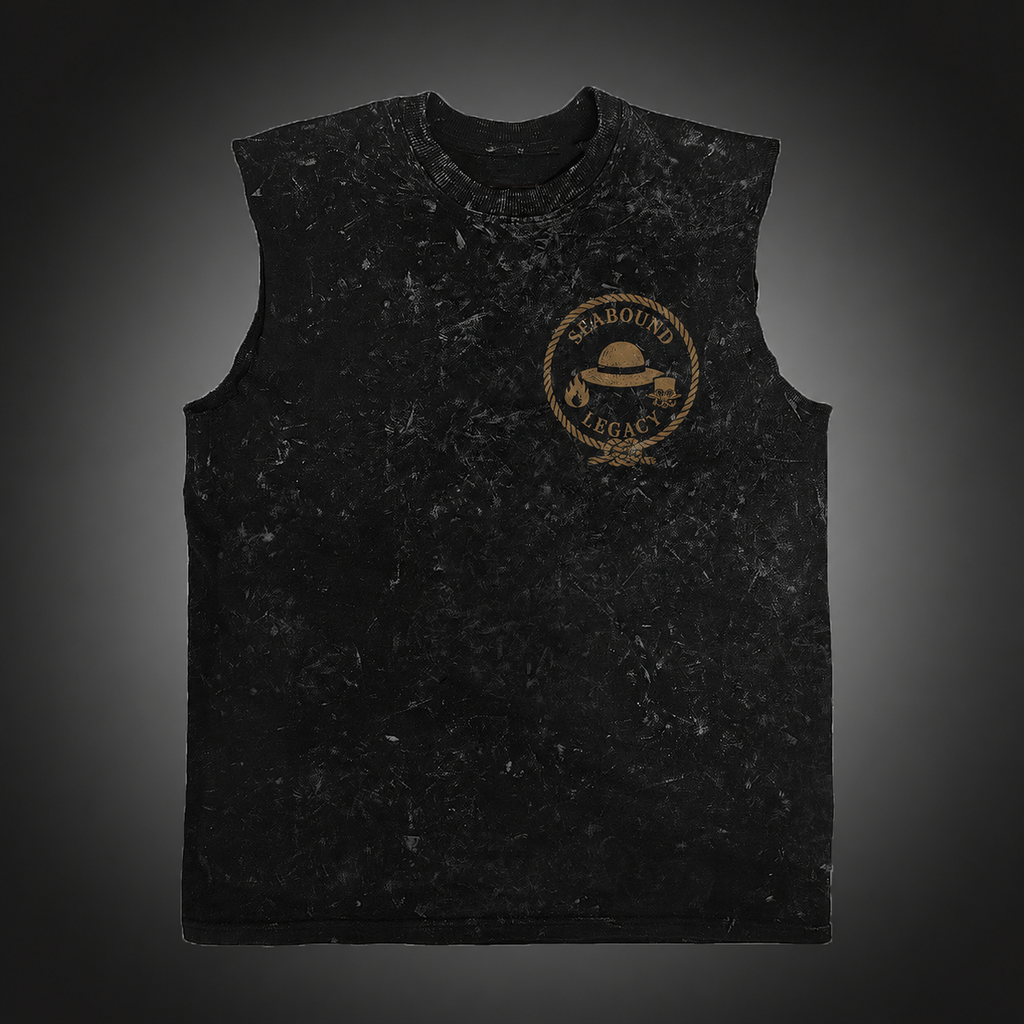 Monkey D. Luffy One Piece Anime Tank Top - Brothers Of Dawn Acid Wash Vest