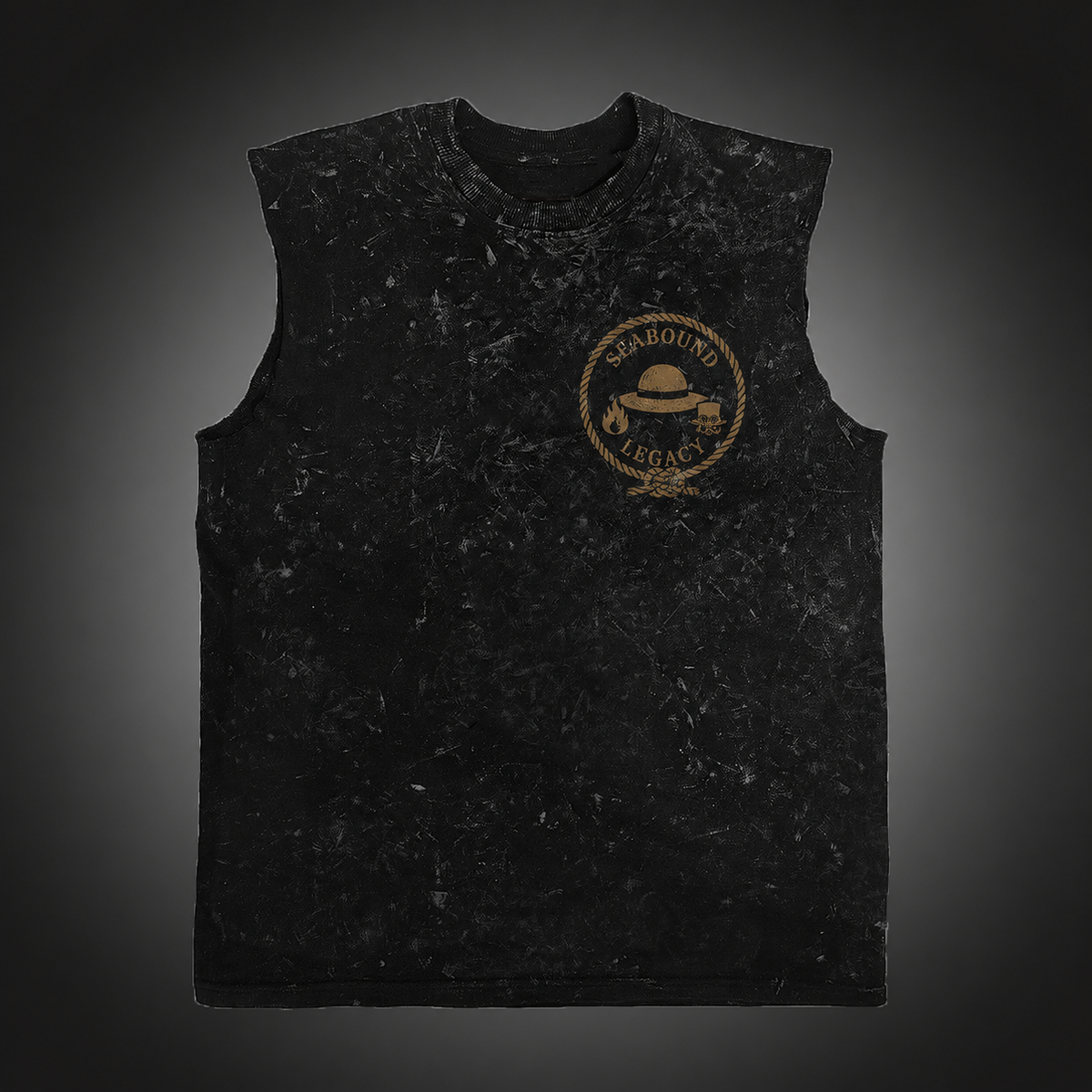 Monkey D. Luffy One Piece Anime Tank Top - Brothers Of Dawn Acid Wash Vest