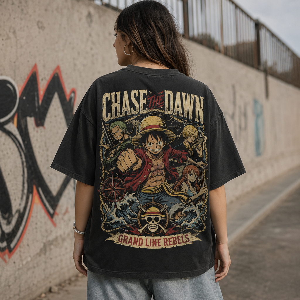 Monkey D. Luffy One Piece Anime Graphic Tee - Chase The Dawn