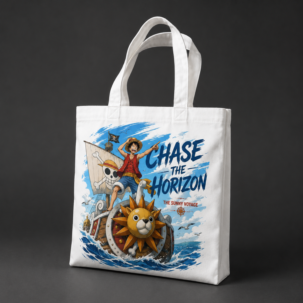 Monkey D. Luffy One Piece Anime Canvas Tote Bag - Chase The Horizon