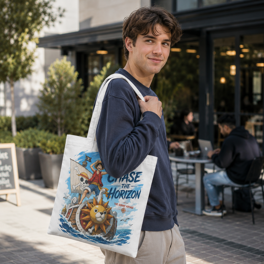 Monkey D. Luffy One Piece Anime Canvas Tote Bag - Chase The Horizon