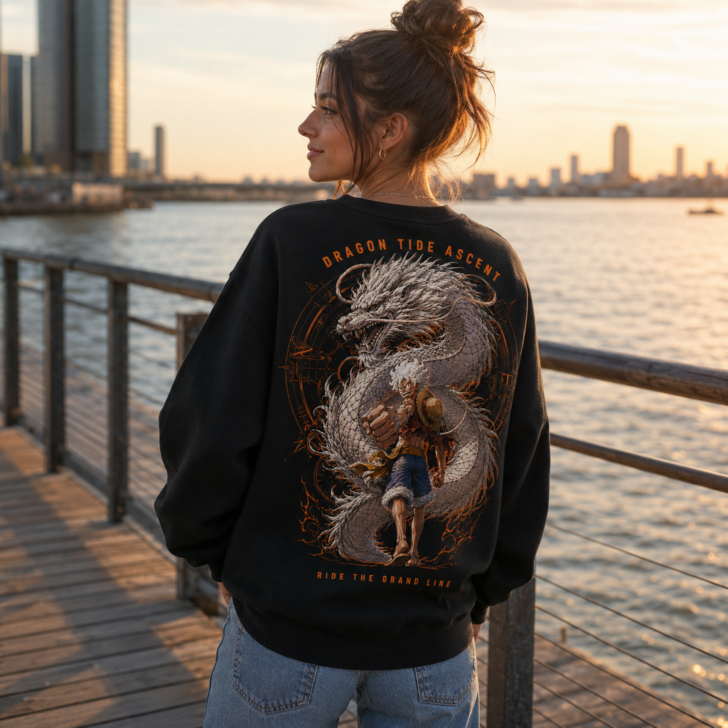 Monkey D. Luffy One Piece Anime Sweatshirt - Dragon Tide Ascent