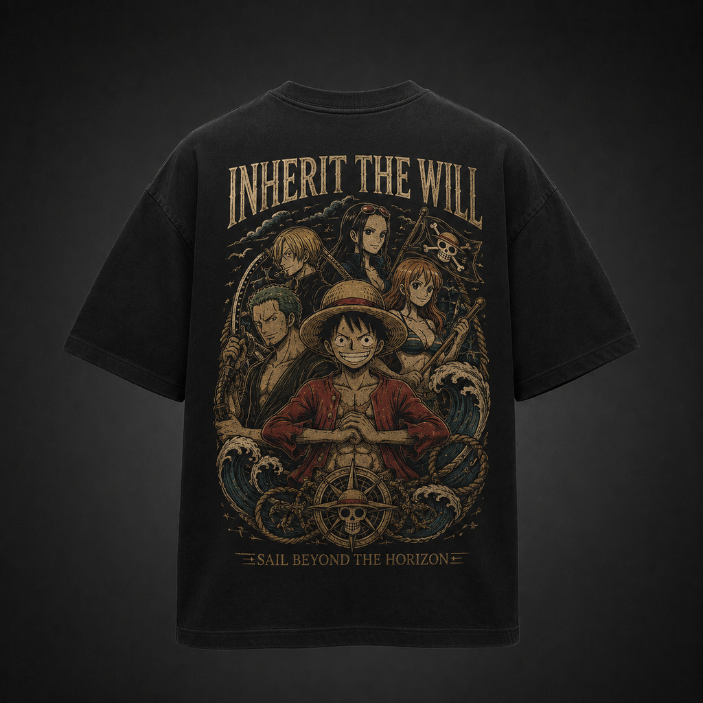 Monkey D. Luffy One Piece Anime Graphic Tee - Inherit The Will