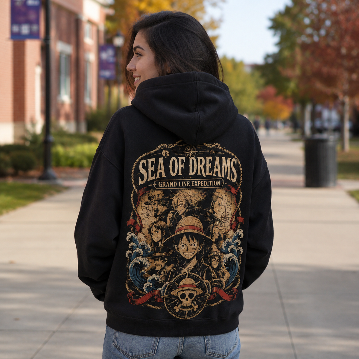 Monkey D. Luffy One Piece Anime Hoodie - Sea Of Dreams