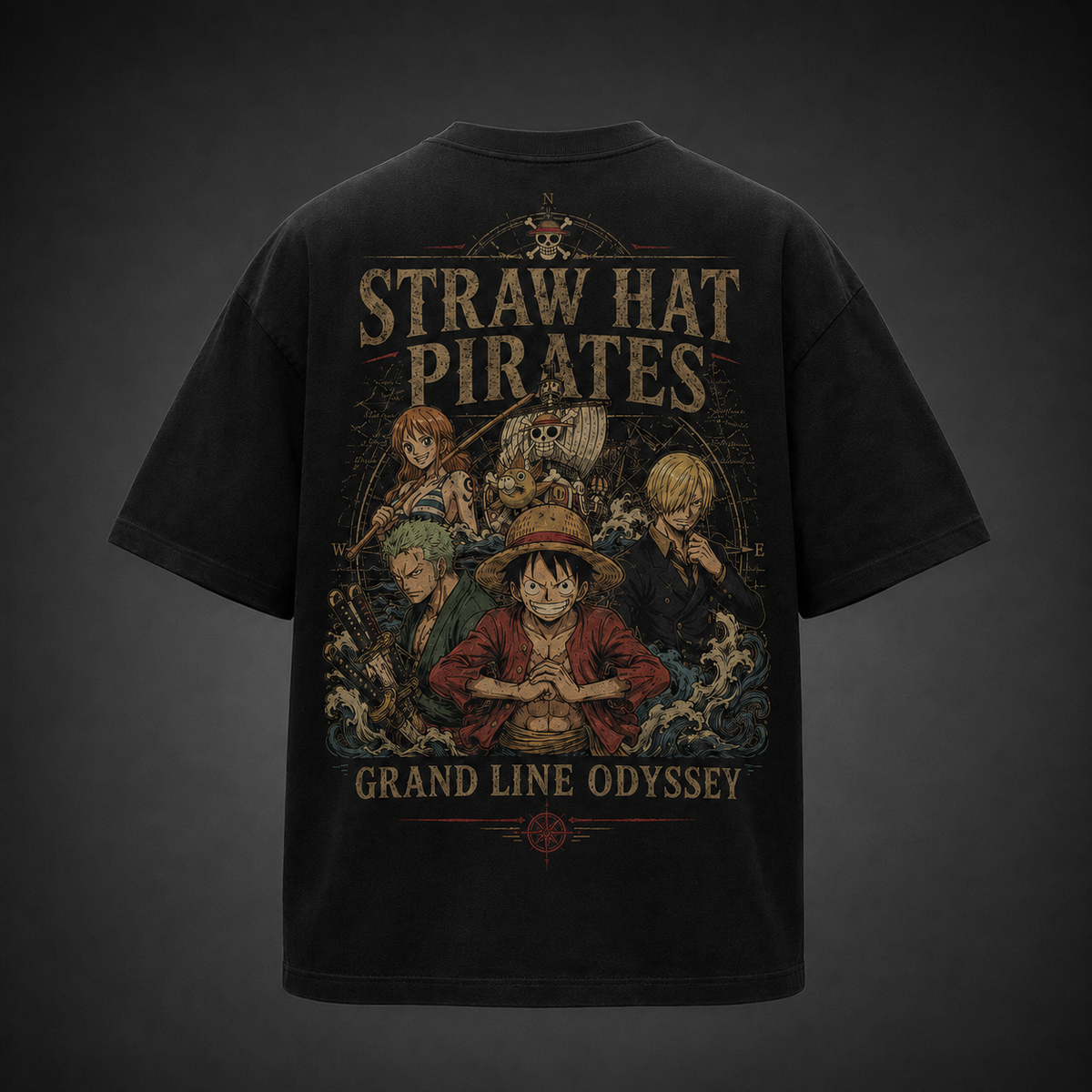 Monkey D. Luffy One Piece Anime Graphic Tee - Straw Hat Pirates
