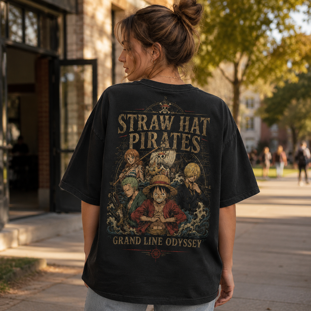 Monkey D. Luffy One Piece Anime Graphic Tee - Straw Hat Pirates