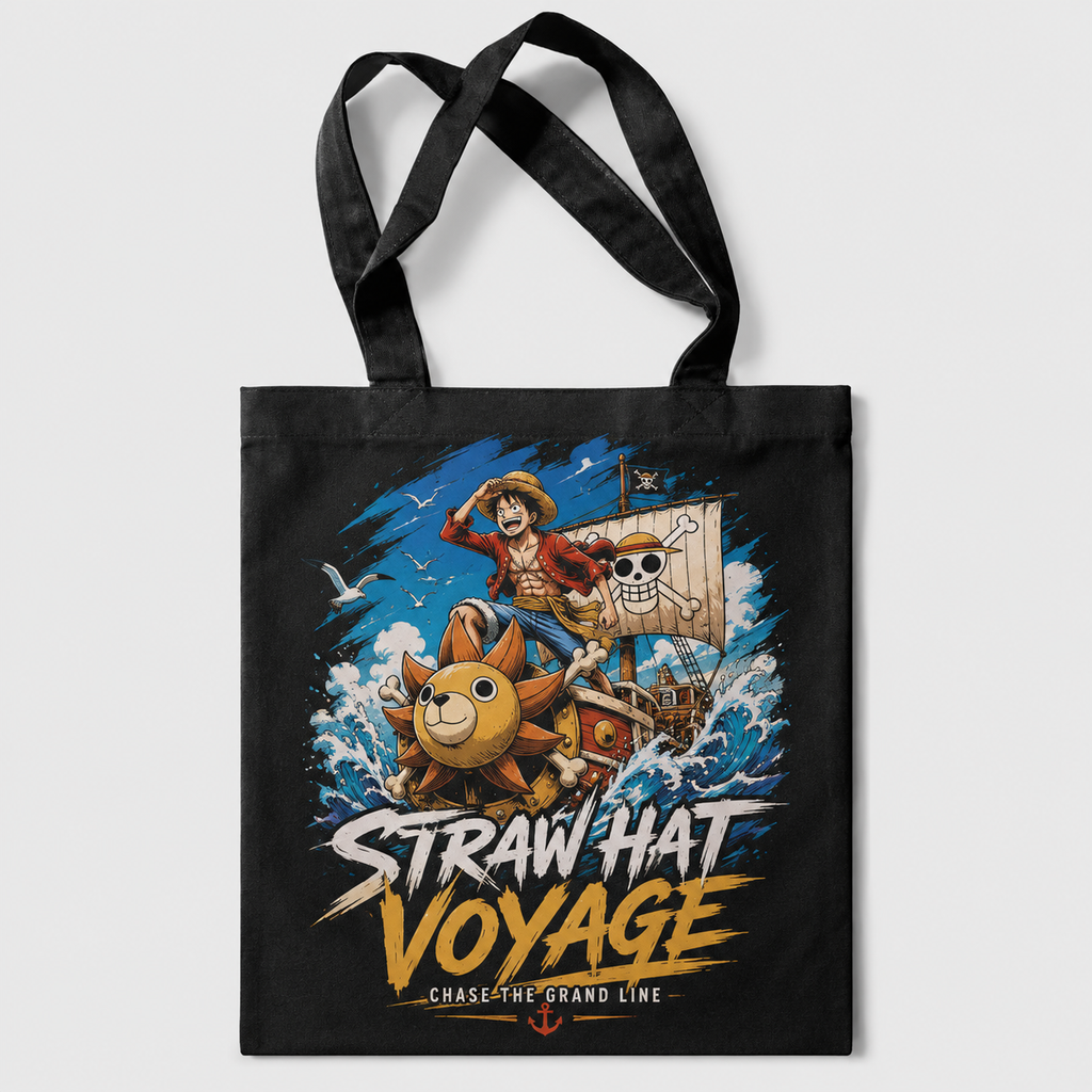 Monkey D. Luffy One Piece Anime Canvas Tote Bag - Straw Hat Voyage