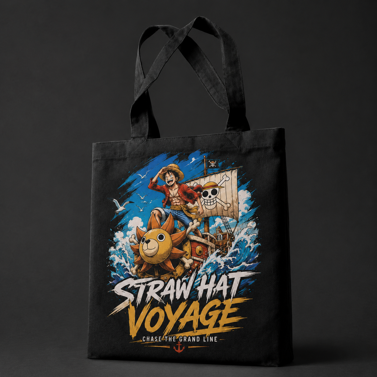 Monkey D. Luffy One Piece Anime Canvas Tote Bag - Straw Hat Voyage