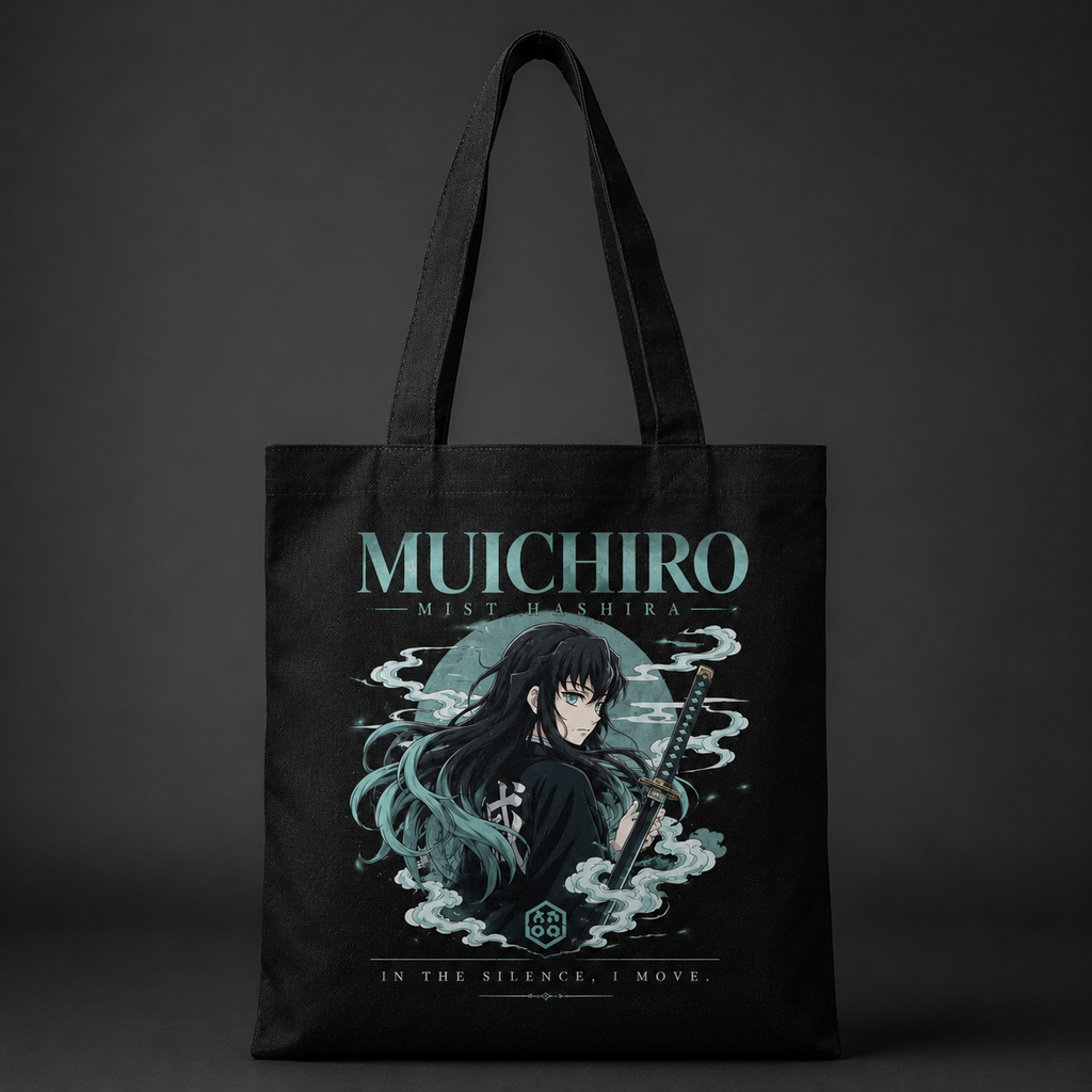 Muichiro Tokito Demon Slayer Anime Canvas Tote Bag - Mist Hashira Portrait