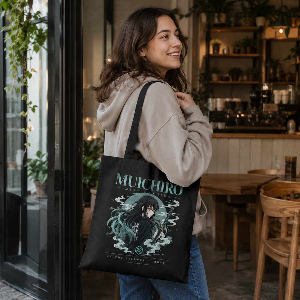 Muichiro Tokito Demon Slayer Anime Canvas Tote Bag - Mist Hashira Portrait