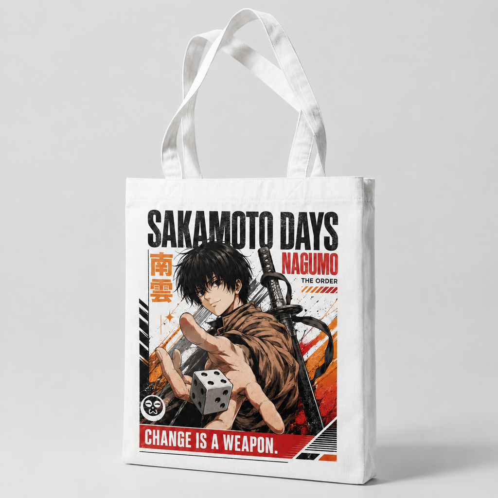 Nagumo Sakamoto Days Anime Canvas Tote Bag - Change Is A Weapon