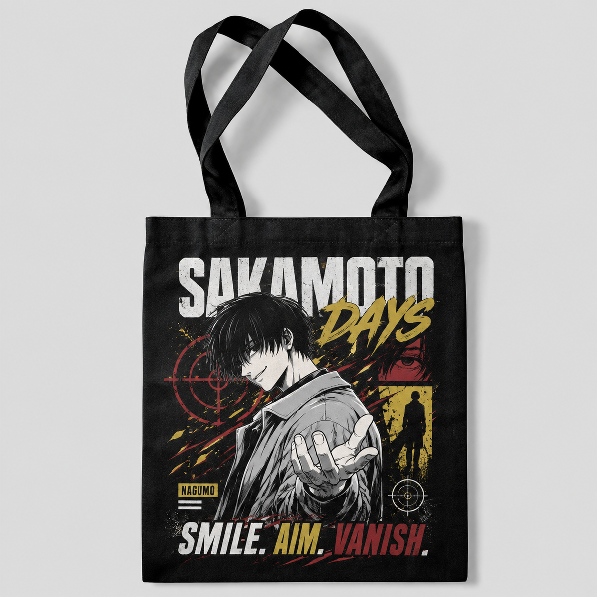Nagumo Sakamoto Days Anime Canvas Tote Bag - Smile Aim Vanish