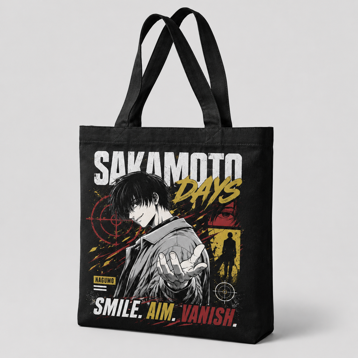 Nagumo Sakamoto Days Anime Canvas Tote Bag - Smile Aim Vanish