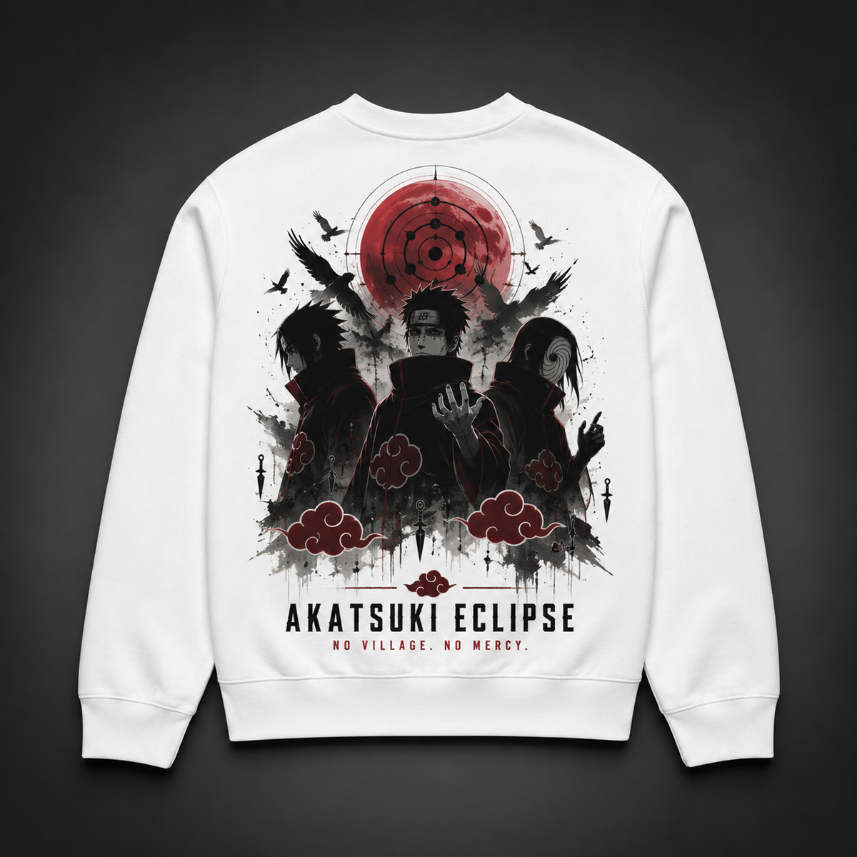 Naruto Anime Sweatshirt - Akatsuki Eclipse Crest