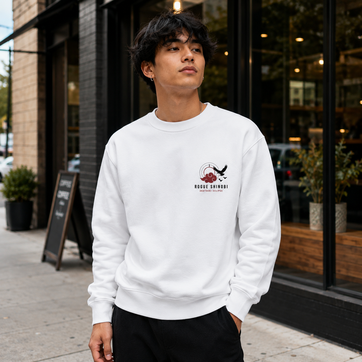 Naruto Anime Sweatshirt - Akatsuki Eclipse Crest