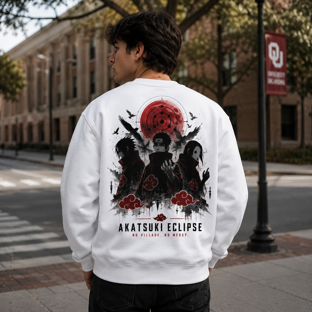 Naruto Anime Sweatshirt - Akatsuki Eclipse Crest